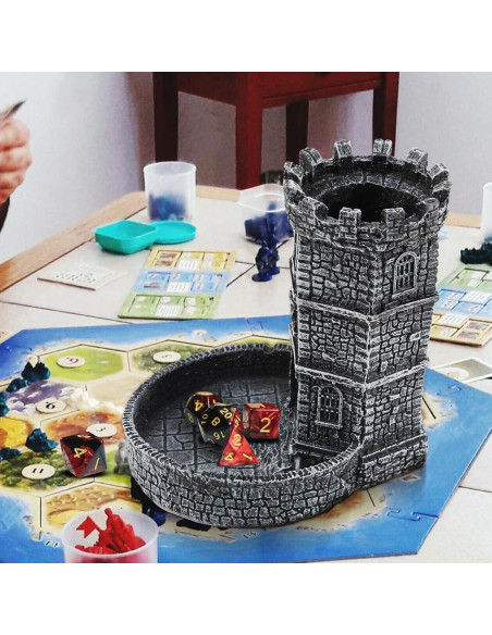 Torre de Dados Castillo DICEEVIL de Resina 11x9.5x12 cm