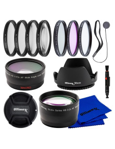 Kit de Accesorios de Lente Ultimaxx 58MM Telefoto 2.2X y Gran Angular 0.43X