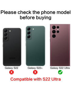 2 Cristales de Lente de Cámara ASDAWN para Galaxy S22 Ultra 2