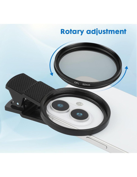 Filtro CPL 52mm SPHOSWHP para Smartphone - Polarizador Clip-On Filtro CPL 52mm SPHOSWHP para Smartphone - Polarizador Clip-On