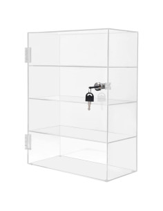 Caja de Exhibición Acrílica Transparente 4 Capas con Cerradura