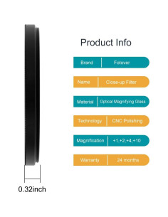 Kit de Filtros Macro 67mm X-SweetDream 4 Piezas +1 +2 +4 +10 2