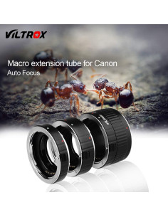 Juego de Anillos de Extensión Macro Viltrox DG-C 12mm 20mm 36mm para Canon 2