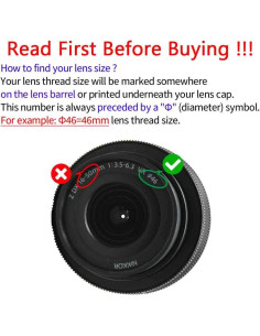 Tapa de Lente 46mm BTER - 2 Pcs Compatible Nikon Canon Sony 2