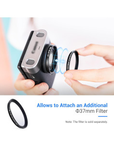 Adaptador de Filtro y Tapa de Lente 37mm para Canon V10 2