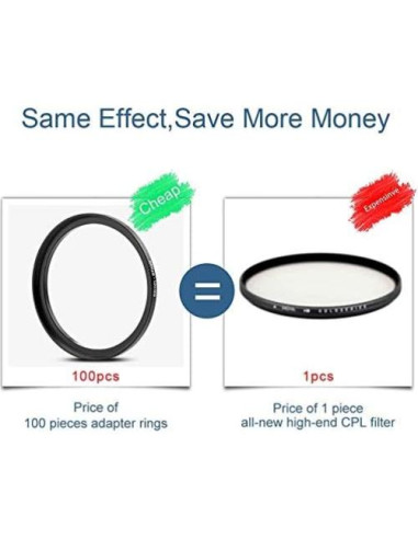 Kit de Anillos Adaptadores de Paso a Abajo 10 Piezas DSLR Sedremm