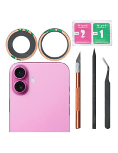 Reemplazo Lente Cámara Trasera iPhone 16 Plus con Adhesivo