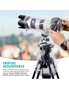 Cubiertas de Lluvia Movo RC1 para Cámara DSLR - Paquete de 5 2