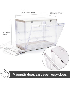 Vitrina para Mini Figuras de Acción Welloux 30x23x17 cm Iluminada 2