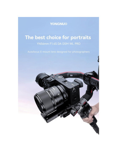 Lente YONGNUO YN56mm F1.4S DA DSM Autofocus para Sony E