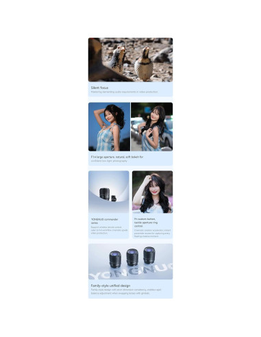 Lente YONGNUO YN56mm F1.4S DA DSM Autofocus para Sony E