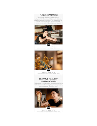 Lente YONGNUO 23mm F1.4S DA DSM Autofocus para Sony E