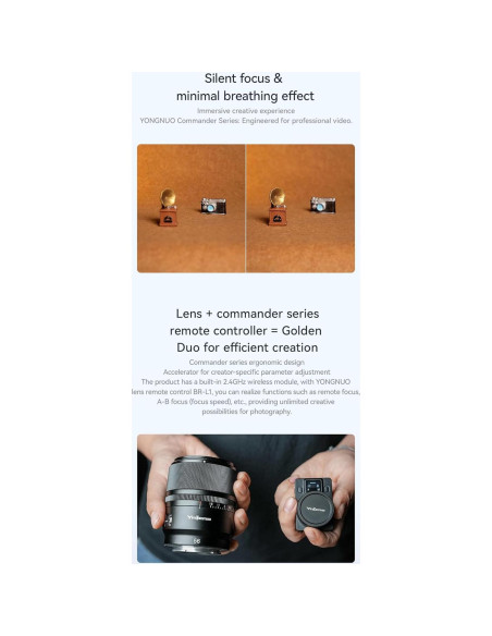 Lente YONGNUO YN56mm F1.4S DA DSM Autofocus para Sony E Lente YONGNUO YN56mm F1.4S DA DSM Autofocus para Sony E