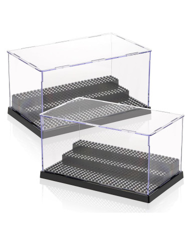 Caja de Exhibición Acrílica ZEAYEA para Minifiguras - 2 Piezas