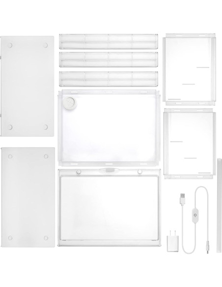 Vitrina para Mini Figuras de Acción Welloux 30x23x17 cm Iluminada