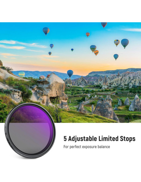 Filtro ND Variable 82mm NEEWER ND2-32 con Accesorios