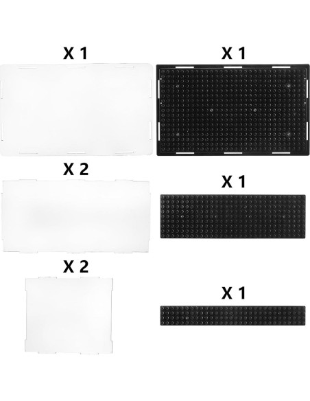 Caja de Exhibición Acrílica ZEAYEA para Minifiguras - 2 Piezas