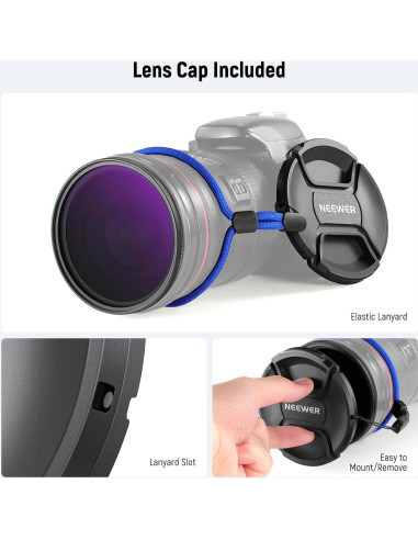 Filtro ND Variable 82mm NEEWER ND2-32 con Accesorios