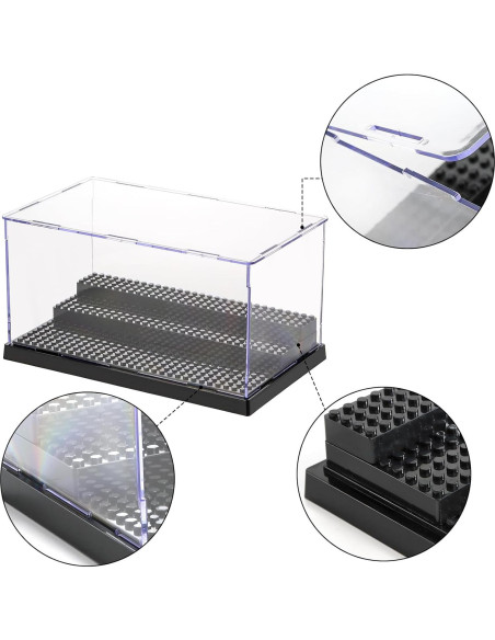 Caja de Exhibición Acrílica ZEAYEA para Minifiguras - 2 Piezas