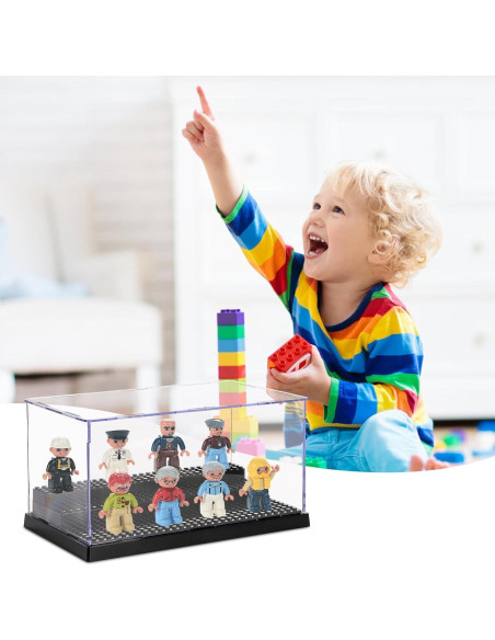 Caja de Exhibición Acrílica ZEAYEA para Minifiguras - 2 Piezas