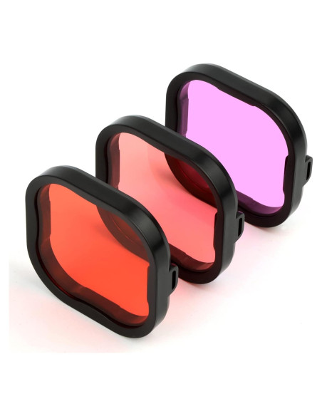 Filtros de Lente de Buceo QiuNiu para GoPro Hero 8-12