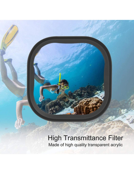 Filtros de Lente de Buceo QiuNiu para GoPro Hero 8-12