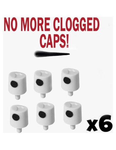 Tapas de Spray Citadel Chaos Black - Paquete de 6 Reemplazo