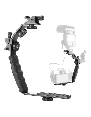 Soporte en L ChromLives para cámara DSLR con agarre acolchado