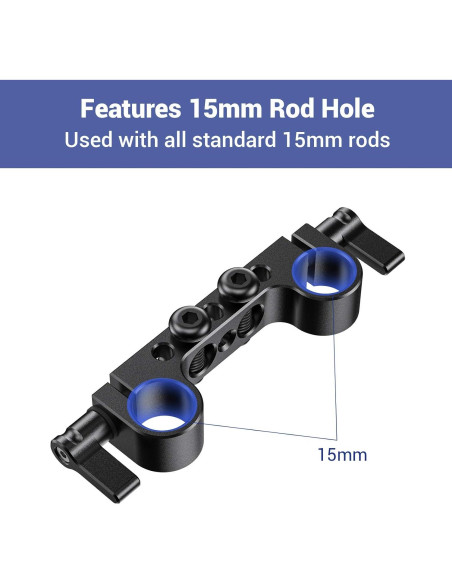 Abrazadera de Varilla 15mm SmallRig 2061 - Paquete de 2