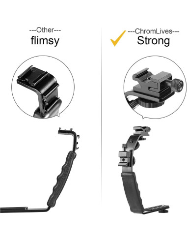 Soporte en L ChromLives para cámara DSLR con agarre acolchado