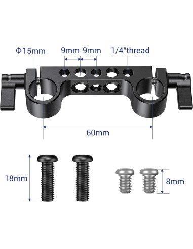 Abrazadera de Varilla 15mm SmallRig 2061 - Paquete de 2