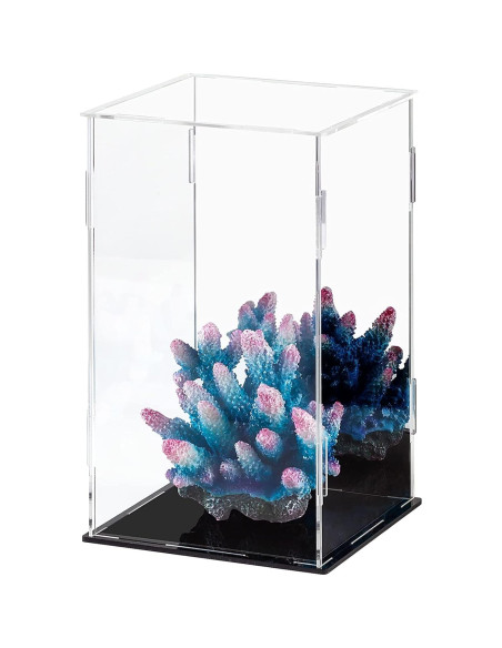 Caja de Exhibición Acrílica CECOLIC 15x15x25cm Negra con Espejo Caja de Exhibición Acrílica CECOLIC 15x15x25cm Negra con Espejo