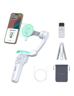 Gimbal Estabilizador MOGO para iPhone con Control Remoto y Luz RGB