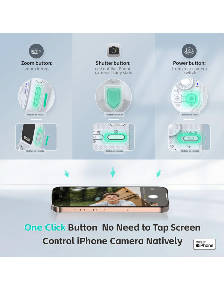 Gimbal Estabilizador MOGO para iPhone con Control Remoto y Luz RGB