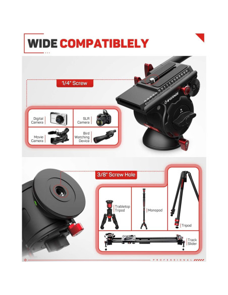 Cabezal de Trípode iFootage K5 para Cámaras DSLR y Videocámaras