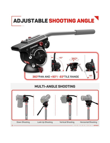 Cabezal de Trípode iFootage K5 para Cámaras DSLR y Videocámaras