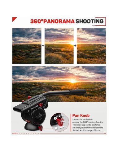 Cabezal de Trípode iFootage K5 para Cámaras DSLR y Videocámaras