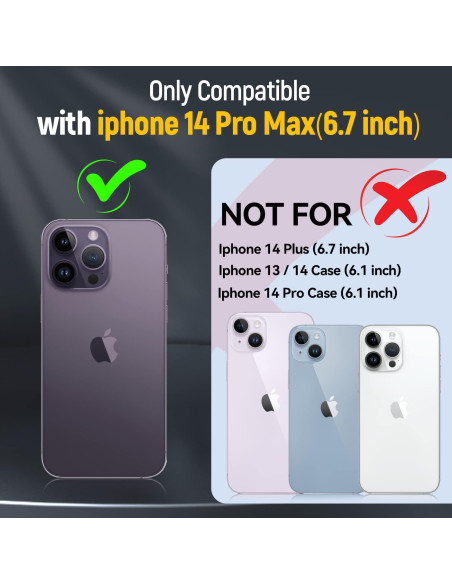 Funda SEFING para iPhone 14 Pro Max con Soporte y Cubierta de Cámara