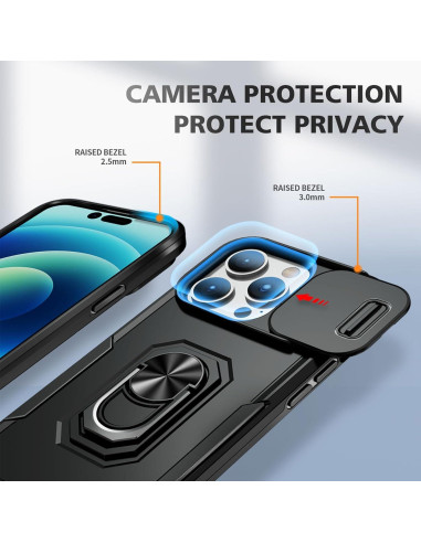 Funda SEFING para iPhone 14 Pro Max con Soporte y Cubierta de Cámara