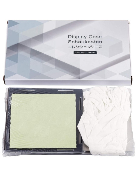 Caja de Exhibición Acrílica CECOLIC 15x15x25cm Negra con Espejo Caja de Exhibición Acrílica CECOLIC 15x15x25cm Negra con Espejo