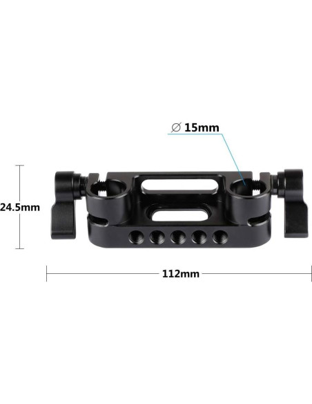 Abrazadera Doble de Varilla 15mm CAMVATE para Rig de Hombro