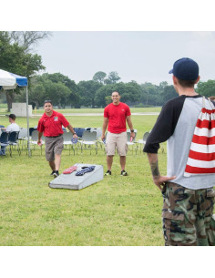 Bolsa de Almacenamiento para Cornhole TOYSHARING Estrellas y Rayas 2