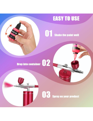 Juego de Pintura con Aerógrafo Ykall 18 Colores Acrílico 29.57 ml