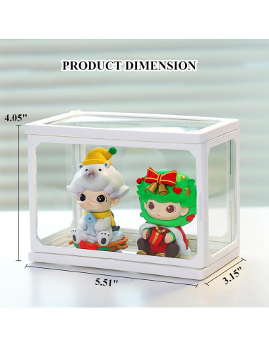 Caja de Exhibición de Vidrio WMM 14x8x10.3 cm Apilable