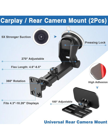Soporte de Monitor de Cámara de Respaldo CarPlay Liaochengshi