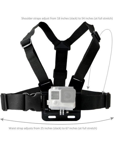 Arnés de Montaje en el Pecho eCostConnection para GoPro y Más Arnés de Montaje en el Pecho eCostConnection para GoPro y Más