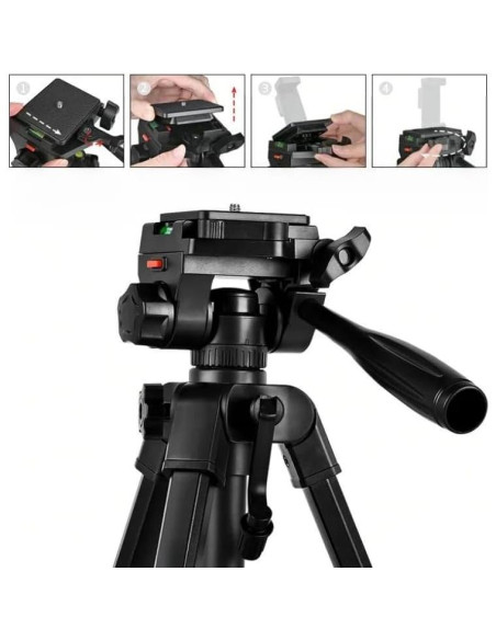 Trípode de mesa y viaje OBELGEOYA 63 cm para DSLR y teléfono Trípode de mesa y viaje OBELGEOYA 63 cm para DSLR y teléfono