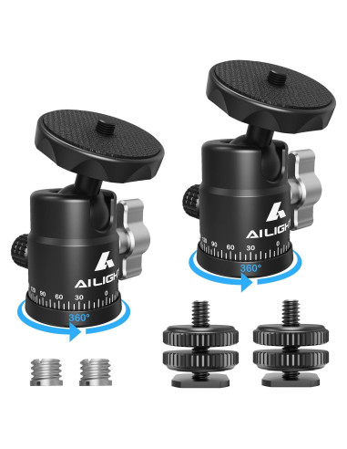 Cabezal de bola mini Ailight para trípode - 2 paquetes