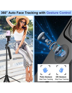 Trípode Inteligente KAMISAFE C12 con Seguimiento Facial 71" 2