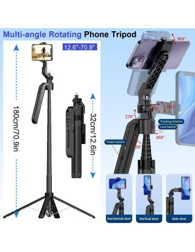 Trípode Inteligente KAMISAFE C12 con Seguimiento Facial 71"